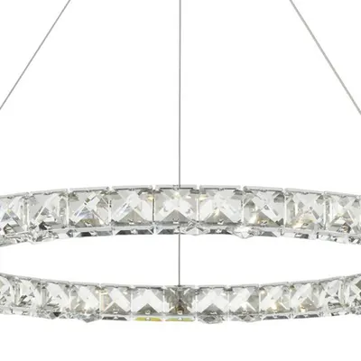 Lampa suspendata Roma Pendant Polished Chrome Crystal LED