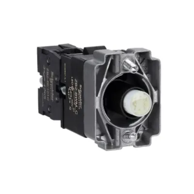 Bloc luminos cu corp si element de fixare, Easy Harmony XB2, metal, portocaliu, bulb 24V DC LED, 220V AC, 1NO