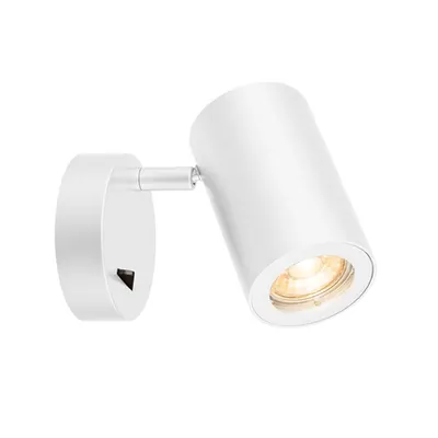 Corp iluminat de perete, aplica, lumini ENOLA B perete GU10, lumina perete alb, QPAR51, cu comutator, alb, max. 50W