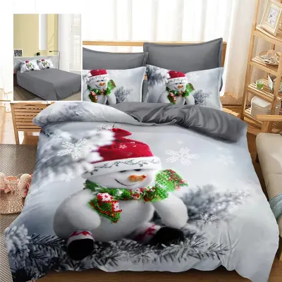Lenjerie pat finet 3d 6 piese craciun f-xmas62