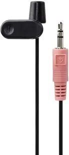 Microfon Hama - Clip-on, negru/roz