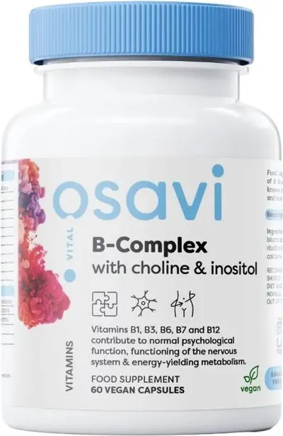 B-Complex with Choline & Inositol, 60 capsule, Osavi