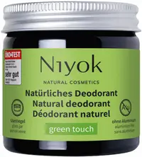 Niyok Cremă antiperspirantă naturală 2 în 1 Green Touch, 40 ml