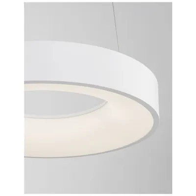 Lampa suspendata RANDO THIN Nisipiu Alb Aluminiu & Acrylic LED 30 Wat 230 Volt 1950Lm 3000K IP20