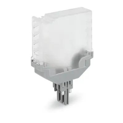 Empty component plug housing; 6-pole; transparent housing; with fiber optics