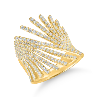 Inel din aur galben cu diamante microsetting de 1.38ct
