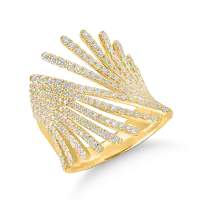 Inel din aur galben cu diamante microsetting de 1.38ct