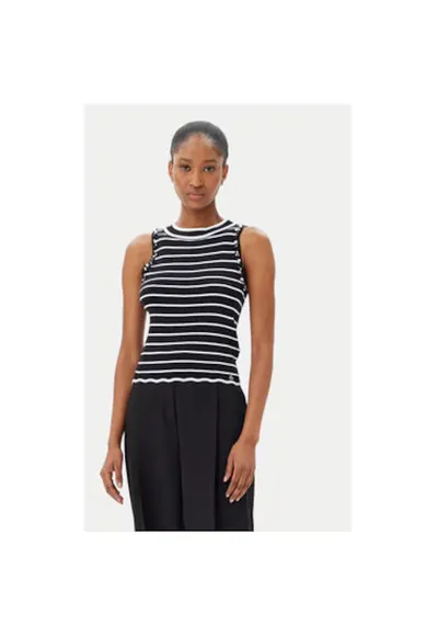 Top dama ACMA001916 - Viscoza/Nylon - Alb/Negru - Alb/Negru