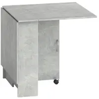 HOMCOM Masă Pliabilă din Lemn cu Roți, pentru 4-6 Persoane, 75x140x75 cm, Gri | Aosom Romania