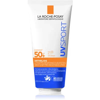 La Roche-Posay Anthelios UV Sport Sweat & Wet Pro-Resistance Lotion Protectie solara cu factor foarte mare, rezistenta la apa, pentru sportivi SPF 50+ 200 ml