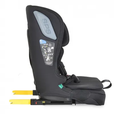 Scaun auto cu Isofix Cangaroo I-Drive Phantom Black I-Size 76-150cm,model pliabil compact,inaltime reglabila,centuri de siguranta,top tether,sistem protectie impact lateral SPS,tetiera reglabila,husa detasabila,perna reductor