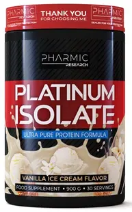 Platinum Isolate, înghețată de vanilie, 900 g, Pharmic Research