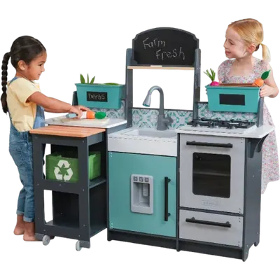 Bucatarie de joaca din lemn Garden Gourmet
