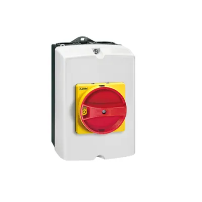 Separator,pentru aplicatii fotovoltaice, IEC/EN IP65 ENCLOSED, WITH RED/YELLOW HANDLE, 16A 1000V