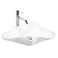 Lavoar cu montare pe blat 52 cm, alb lucios, asimetric, Rea Izolda