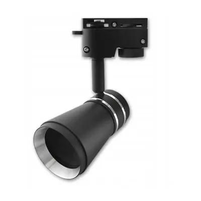 Spot pe sina, dulie GU10, reglare directie lumina, IP20, negru argintiu
