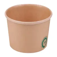 Boluri Biodegradabile, Compostabile PLA Kraft, Diametru 115 mm, 480 ml, 25 buc
