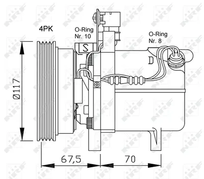 Compresor aer conditionat AC potrivit BMW Seria 3 (E36), Z3 (E36) 1.6-1.9 01.92-01.03