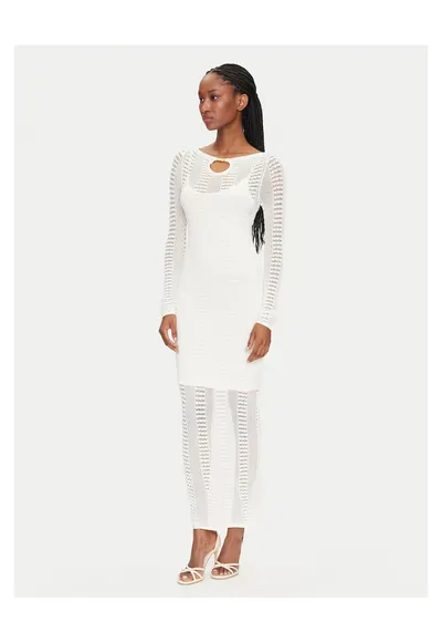 Rochie tricotata de dama Marciano Guess - alba