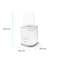 Incalzitor pentru biberoane, Kidnort Sothet White, design modern si compact, panou frontal dotat cu afisaj digital, dimensiune 12.6 x 27.0 cm
