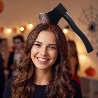 Coroniță pentru Halloween, model topor în cap, Amscan