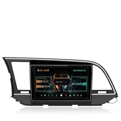 Navigatie 2K Hyundai Elantra (2015-2018), Android, S-Quadcore 4GB RAM + 64GB ROM, 9.5 Inch - AD-BGS90042K+AD-BGRKIT180