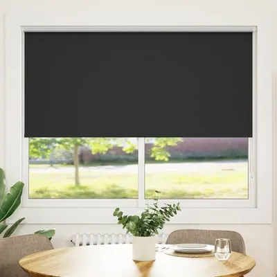 vidaXL Jaluzea opacă 164,4x175 cm, lățime material 160 cm, negru