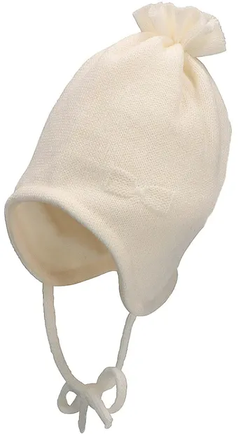 Pălărie tricotată pentru bebeluși Sterntaler - 39 cm, 3-4 luni, ecru