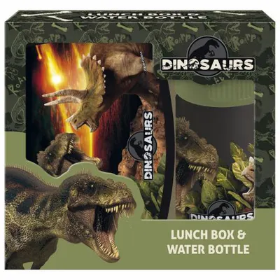 Set sticlă și cutie pentru mâncare Derform Dinosaur 18