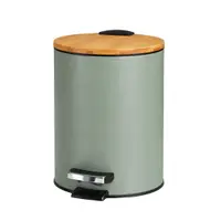 Coș de gunoi, cu pedală, capacitate 3l, culoarea verde închis, 17x24 cm