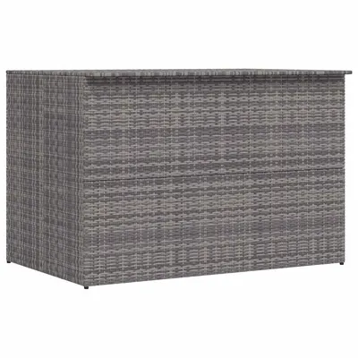 vidaXL Ladă de depozitare de grădină, gri, 150x100x100 cm, poliratan