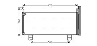 Condensator climatizare (cu uscator) potrivit LEXUS RX 3.5H 09.12-10.15