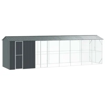 vidaXL Cușcă pentru păsări Antracit 860 x 208 x 247 cm Oțel Galvanizat
