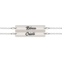 Chris - Set bratari personalizate tablita cu nume pentru cuplu din argint 925