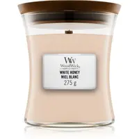 Woodwick White Honey Miel Blanc lumânare parfumată cu fitil din lemn