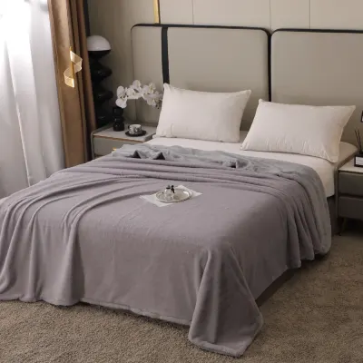 Patura Premium, 200x230cm, cu Blanita Shorthair si Cocolino, cu Fermoar, Gri – Lux, Caldura & Versatilitate!