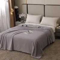 Patura Premium, 200x230cm, cu Blanita Shorthair si Cocolino, cu Fermoar, Gri – Lux, Caldura & Versatilitate!
