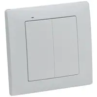 Buton emitator radio, de perete, 4 canale, alb 3 VDC, 868,32 Mhz, 300 m