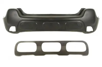 Bara protectie (spate, cu banda, negru argintiu) potrivit CITROEN C3 AIRCROSS 06.17-12.20