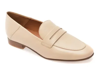 Mocasini GEOX bej, D552EA, din piele naturala