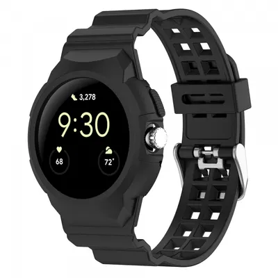 Curea Techsuit W065 pentru Google Pixel Watch 4 41mm / Watch 3 41mm / Watch 2 / Watch, Neagra
