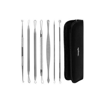 Set 7 instrumente extractie puncte negre, universale, otel inoxidabil