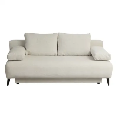 Canapea TIME NEW extensibila, 3 locuri, cu arcuri si lada depozitare, bej, 200x100x90 cm