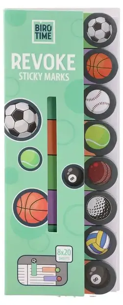 Etichete autocolante Biro Time Revoke - Fotbal, 8 tipuri x 20 foi