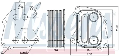 Radiator ulei termoflot potrivit BMW Seria 1 (F20), 1 (F21), 3 (F30, F80) 1.6 07.11