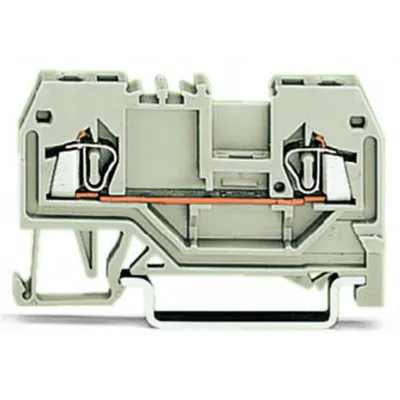 2-conductor through terminal block; 1.5 mm²; suitable for Ex e II applications; center marking; for DIN-rail 35 x 15 and 35 x 7.5; CAGE CLAMP®; 1,50 mm²; light gray