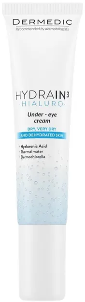 Dermedic Hydrain3 Hialuro Cremă pentru ochi anti-îmbătrânire, 15 g