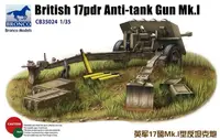 Model asamblabil Bronco Models Militar: Tancuri - Tun antitanc britanic de 17 livre (17-pdr) Mk.I