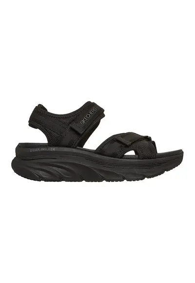 Sandale wedge cu velcro D'Lux Walker - Negru