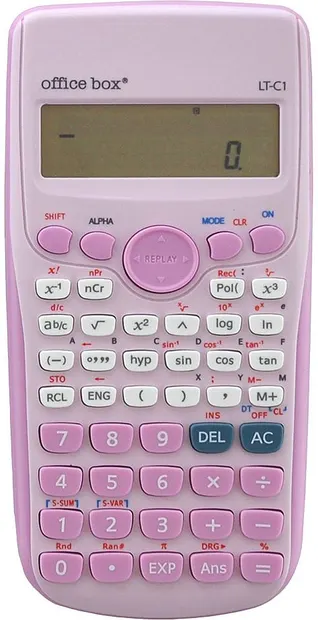 Calculator OfBox Color - Științific, roz